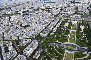 Image showing Champ-de-Mars view from Eifell tower