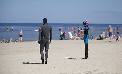 Image showing Model on the beach