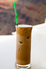 Image showing Frappe on a cafe table