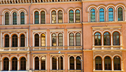 Image showing Row of windows in Helsinki, Finland