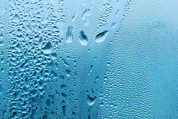 Image showing water drops on glass