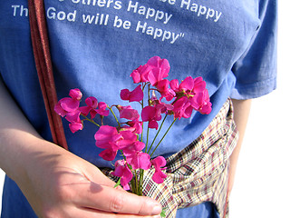 Image showing woman's hand with flower 