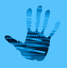 Image showing abstract handprint 