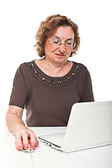 Image showing senior woman at work