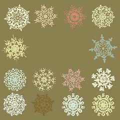 Image showing Cute Retro Snowflakes. EPS 8