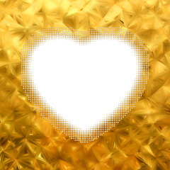 Image showing Gold frame in the shape of heart. EPS 8