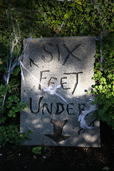 Image showing Tombstone 'Six feet under'