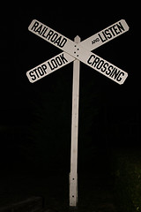 Image showing Railroad crossing sign