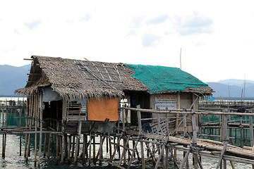 Image showing Fishing hut Tajay city Philipines