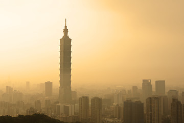 Image showing Taipei in sunset