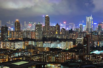 Image showing Hong Kong downtown at night