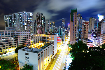 Image showing Hong Kong downtown at night