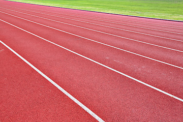 Image showing lanes of running track