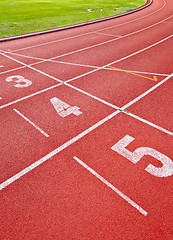 Image showing Running track for athletes