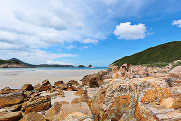 Image showing Sai Wan beach in Hong Kong