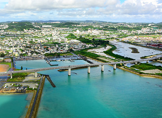 Image showing aerial photo of okinawa japan