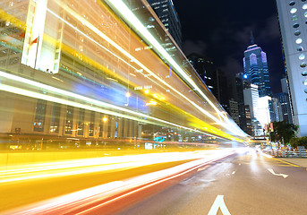 Image showing traffic in city at night