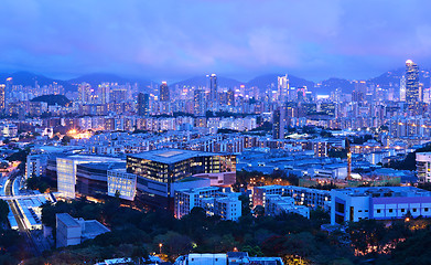 Image showing Hong Kong downtown at night