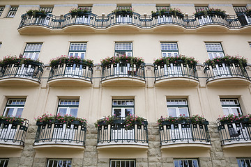 Image showing Facade with nice balconies