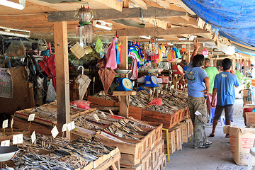 Image showing Fish market in Tanjay city in the Philipines