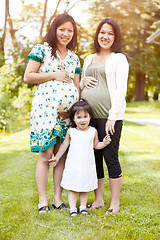 Image showing Pregnant Asian women