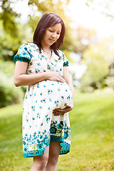 Image showing Pregnant Asian woman