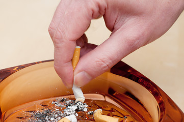 Image showing Cigarette Stubbing Out