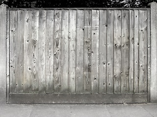 Image showing Wooden fence gray