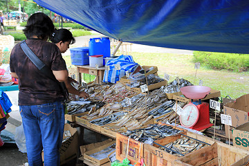 Image showing Fish market in Tanjay city in the Philipines