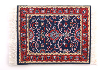 Image showing Persian Rug 2, a miniature Oriental rug. (isolated, 12MP camera)