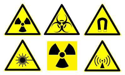 Image showing Hazard signs set 1