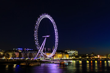 Image showing London eye night