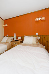 Image showing Orange bedroom