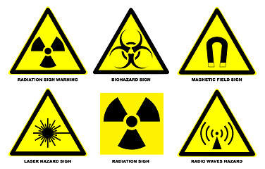 Image showing Hazard warning signs set 1