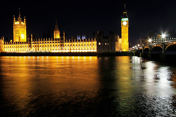 Image showing Parliamentary buildings night