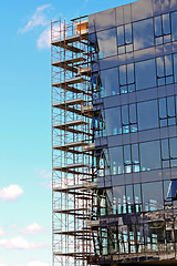 Image showing Glass building corner