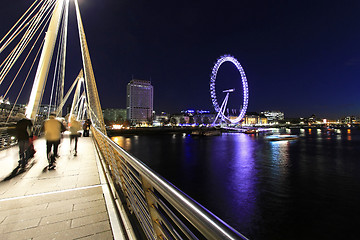 Image showing Bridge London eye
