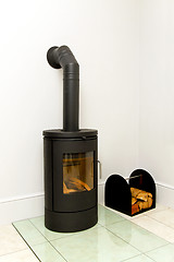 Image showing Cast iron woodstove