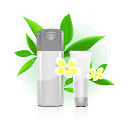 Image showing SPA cosmetics series. cosmetics bottles