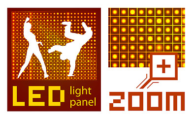 Image showing led diode display panel background
