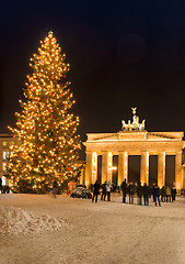 Image showing brandenburg gate christmas