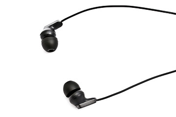 Image showing Black earphone 