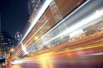 Image showing night traffic lights