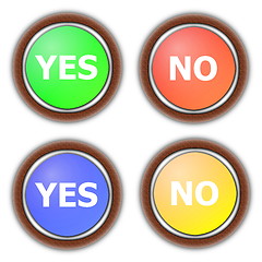 Image showing yes and no button collection