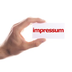 Image showing impressum