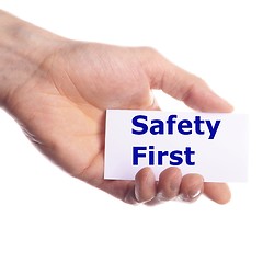 Image showing safety first