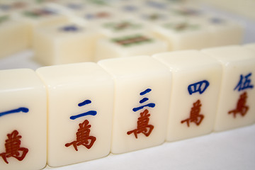 Image showing Chinese mahjong tiles