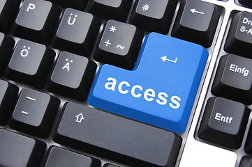 Image showing blue access button