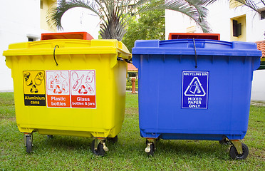 Image showing Trash bins