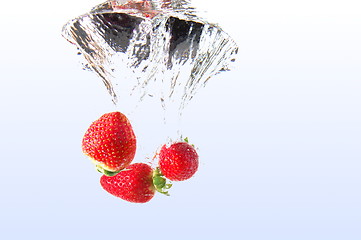 Image showing strawberry in water